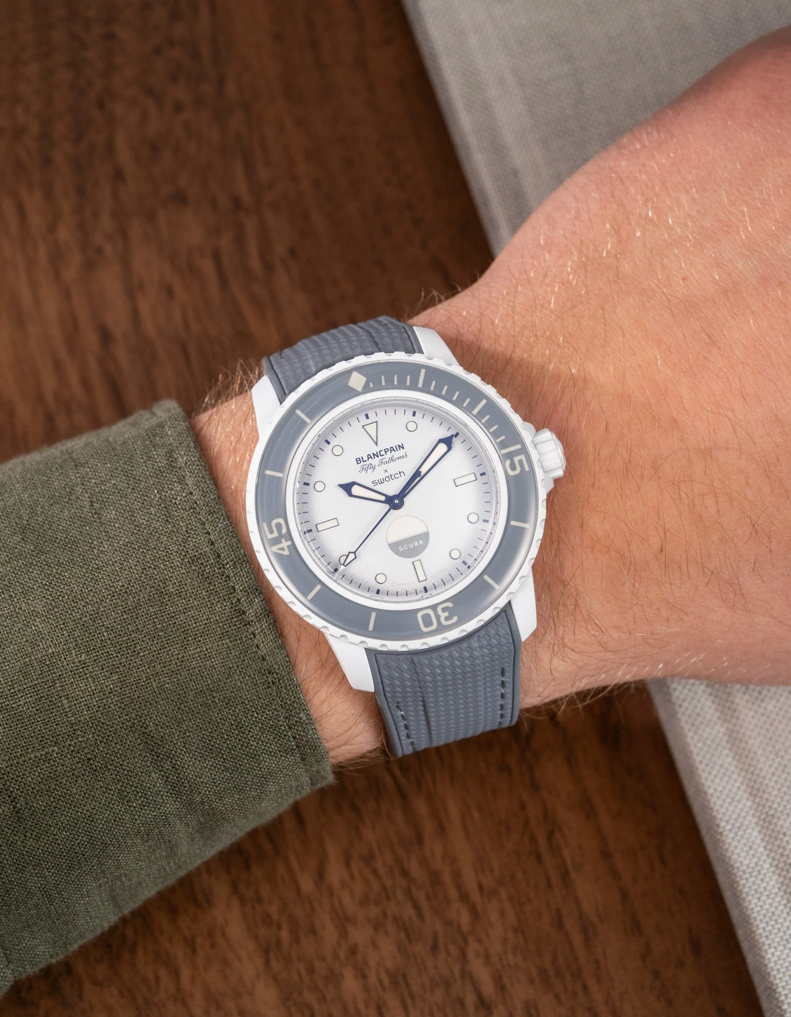 Rubber Strap for Blancpain X Swatch Antarctic Ocean - Image 12
