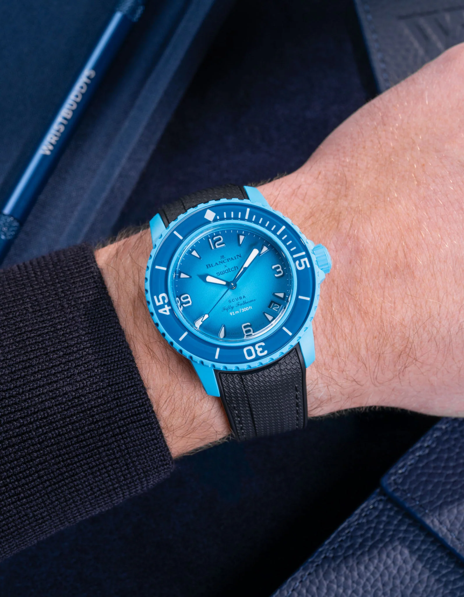Rubber Strap for Blancpain X Swatch Blue Lagoon - Image 10