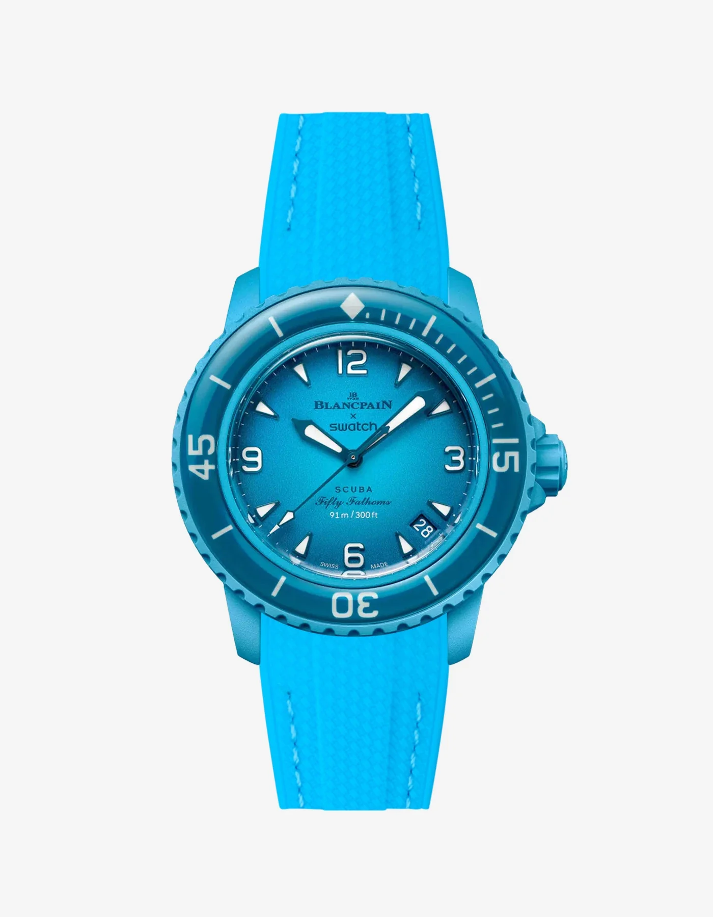 Rubber Strap for Blancpain X Swatch Blue Lagoon - Image 15