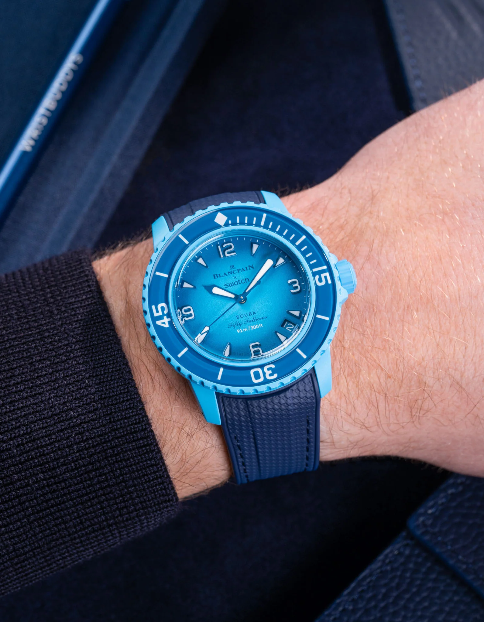 Rubber Strap for Blancpain X Swatch Blue Lagoon - Image 2