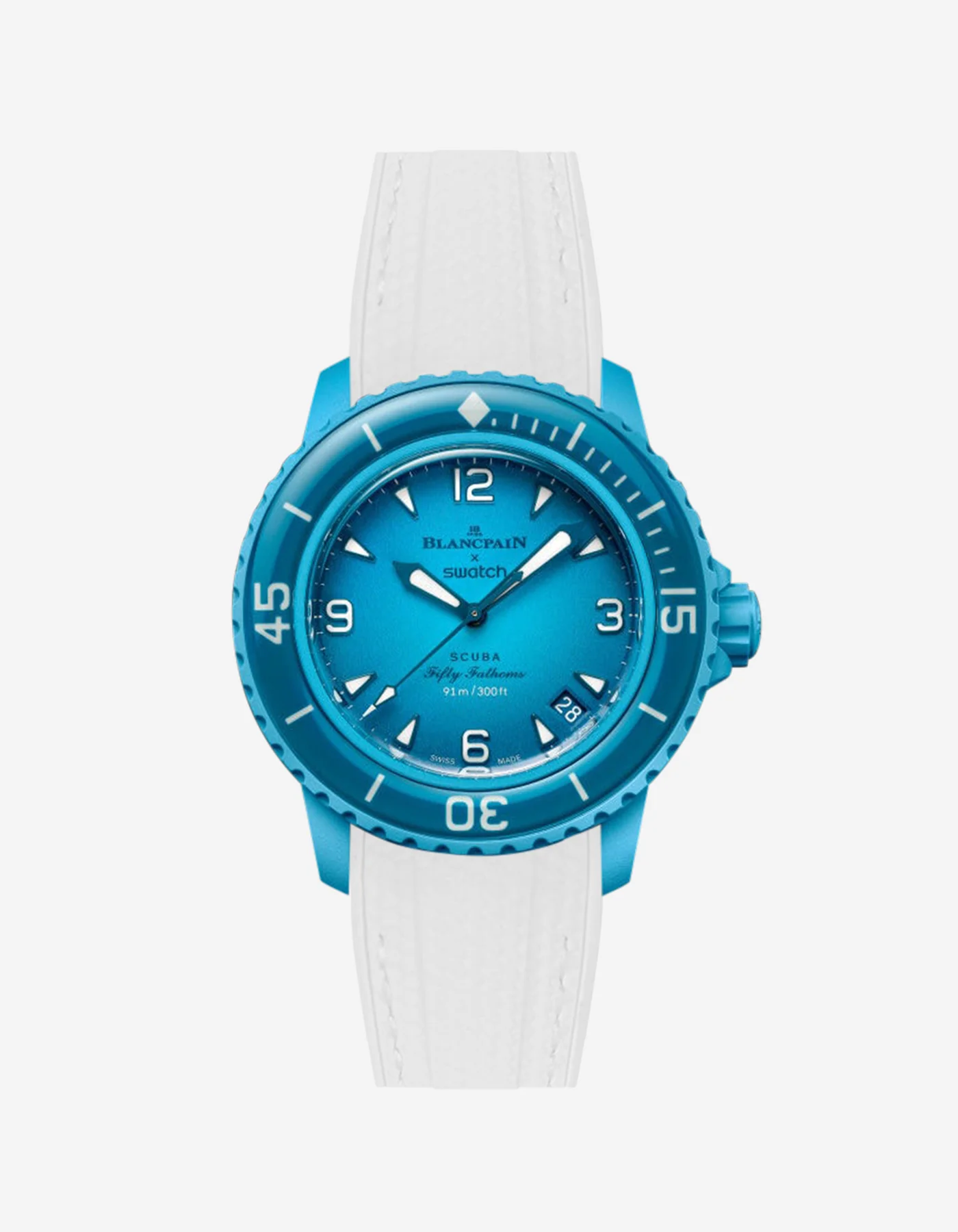 Rubber Strap for Blancpain X Swatch Blue Lagoon - Image 5