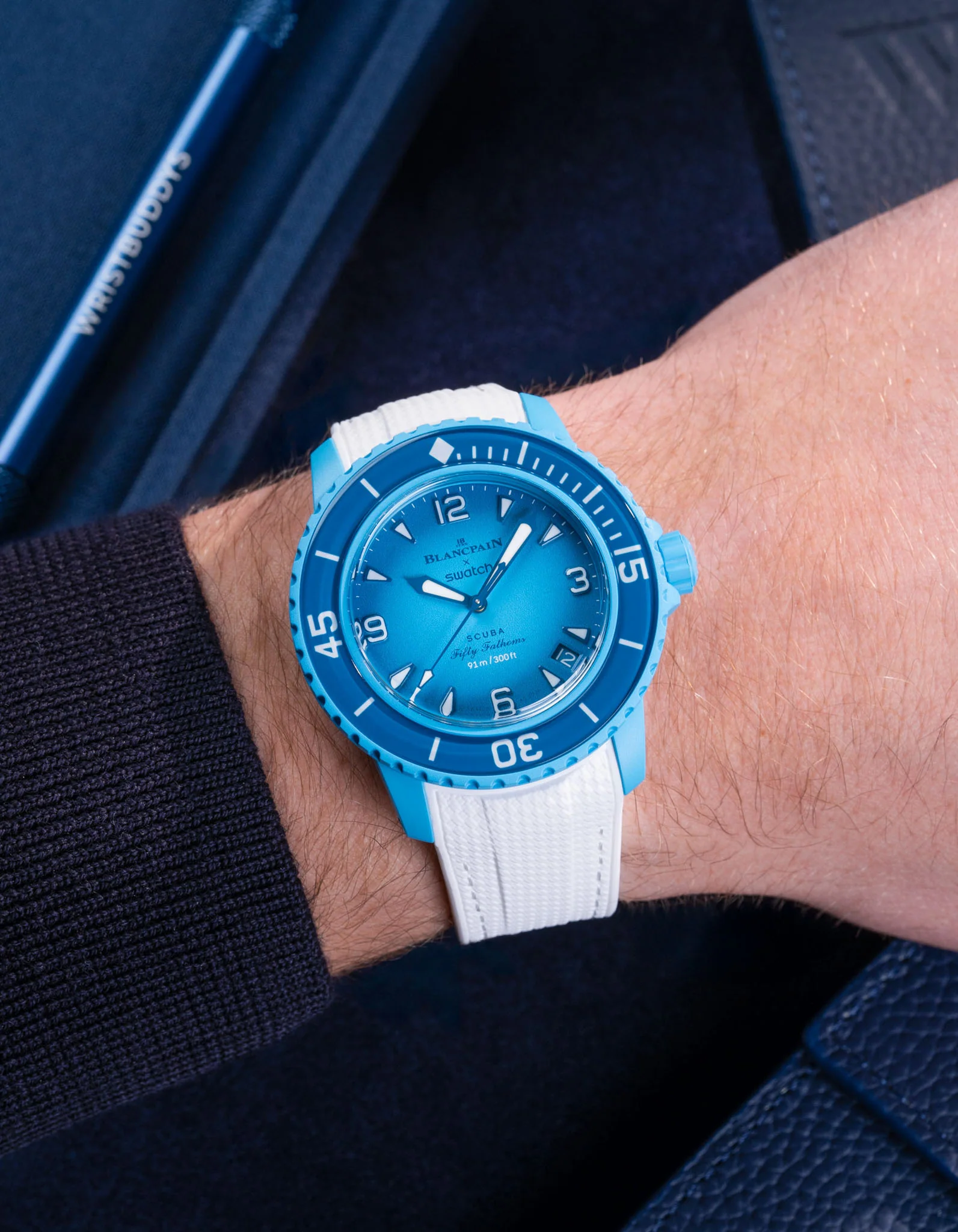 Rubber Strap for Blancpain X Swatch Blue Lagoon - Image 6