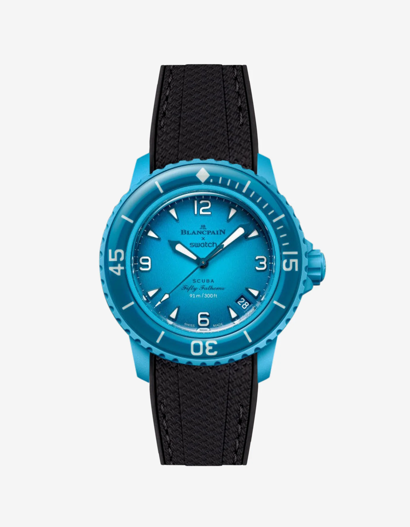Rubber Strap for Blancpain X Swatch Blue Lagoon - Image 9