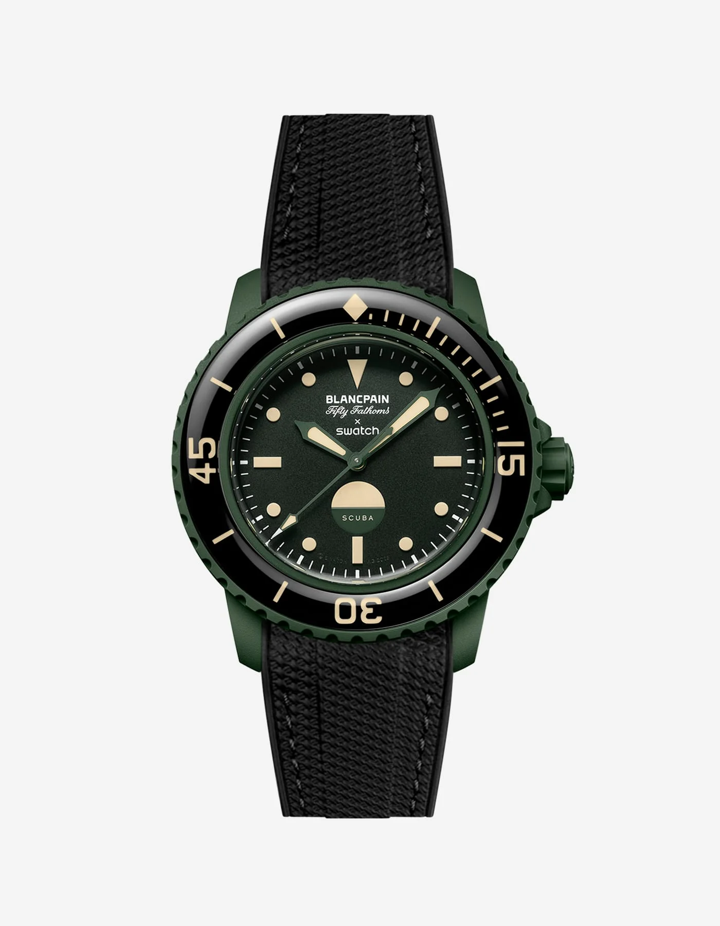 Rubber Strap for Blancpain X Swatch Green Abyss - Image 4