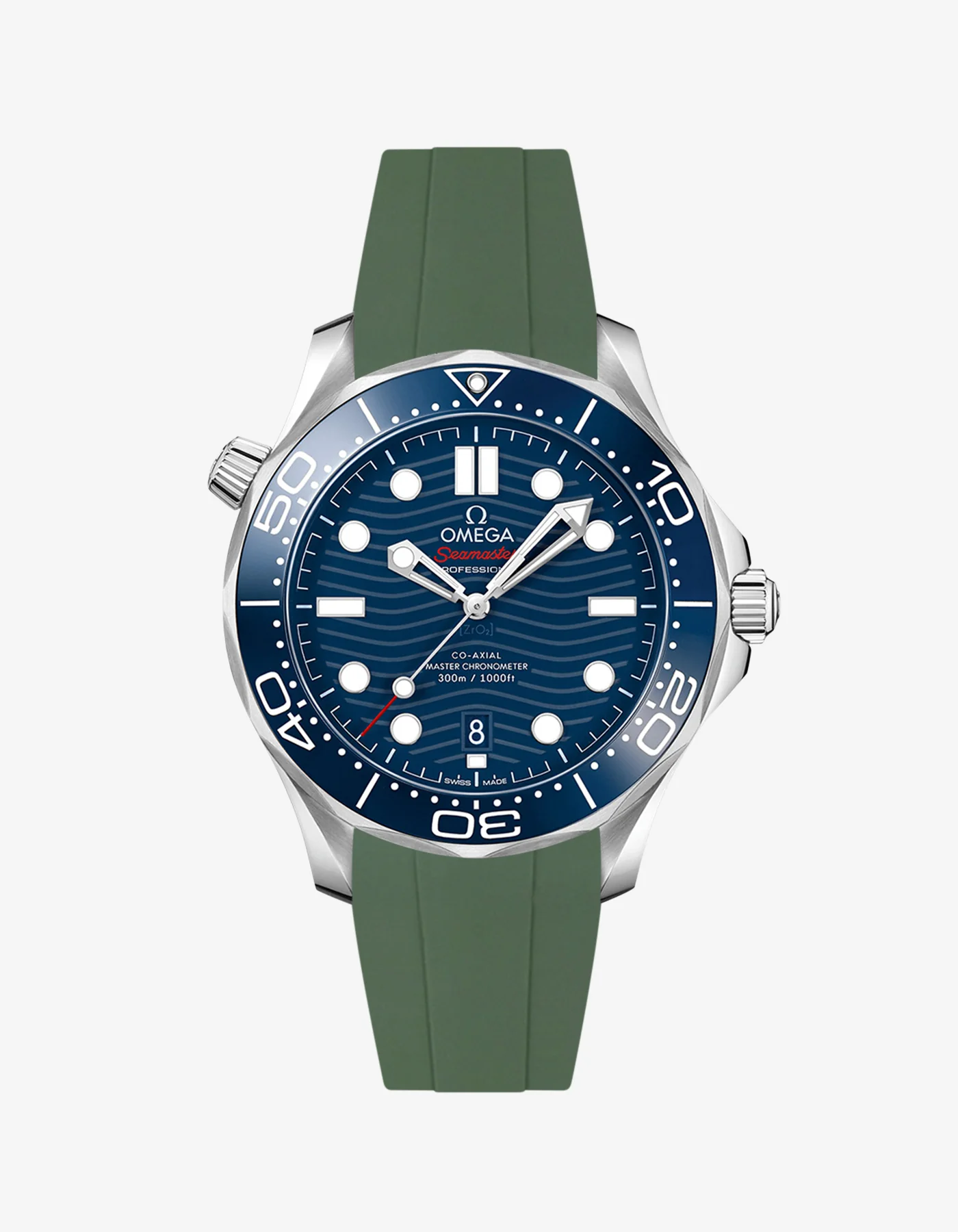 Rubber Strap for Omega Seamaster Diver 300 42mm Blue - Image 16