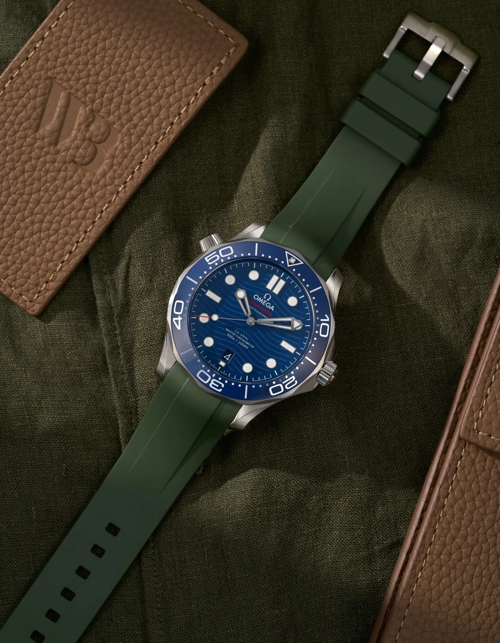 Rubber Strap for Omega Seamaster Diver 300 42mm Blue - Image 18