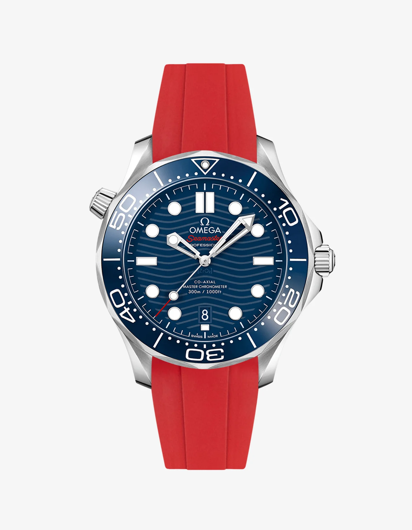 Rubber Strap for Omega Seamaster Diver 300 42mm Blue - Image 28