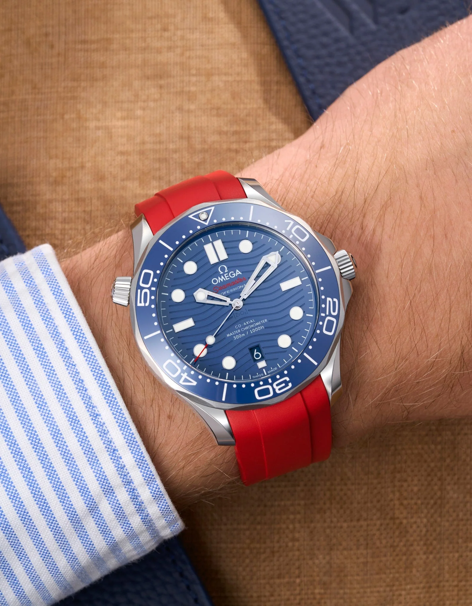 Rubber Strap for Omega Seamaster Diver 300 42mm Blue - Image 29