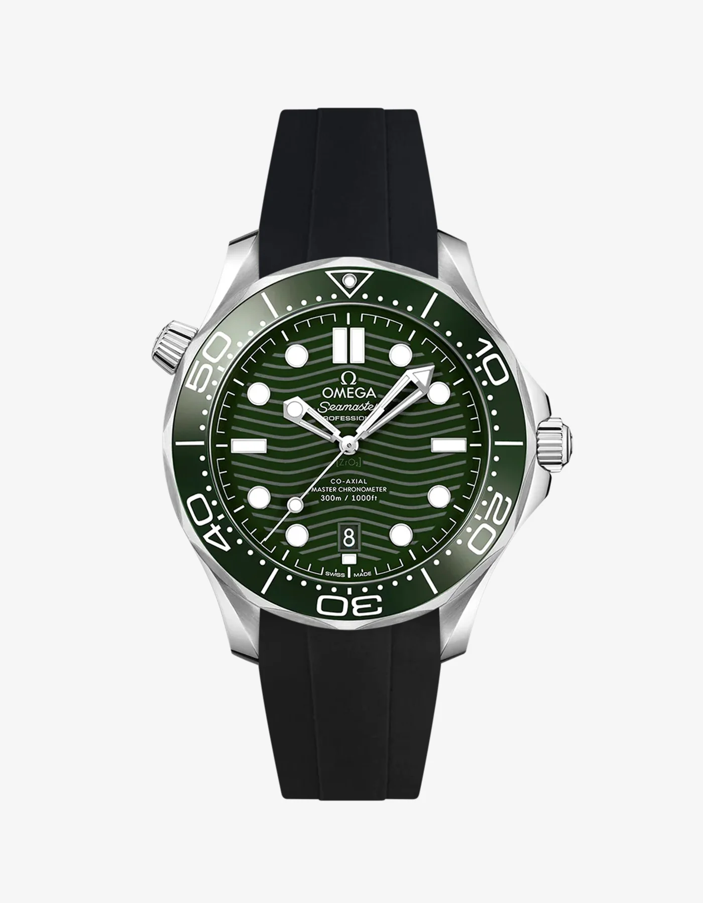 Rubber Strap for Omega Seamaster Diver 300 42mm Green - Image 12