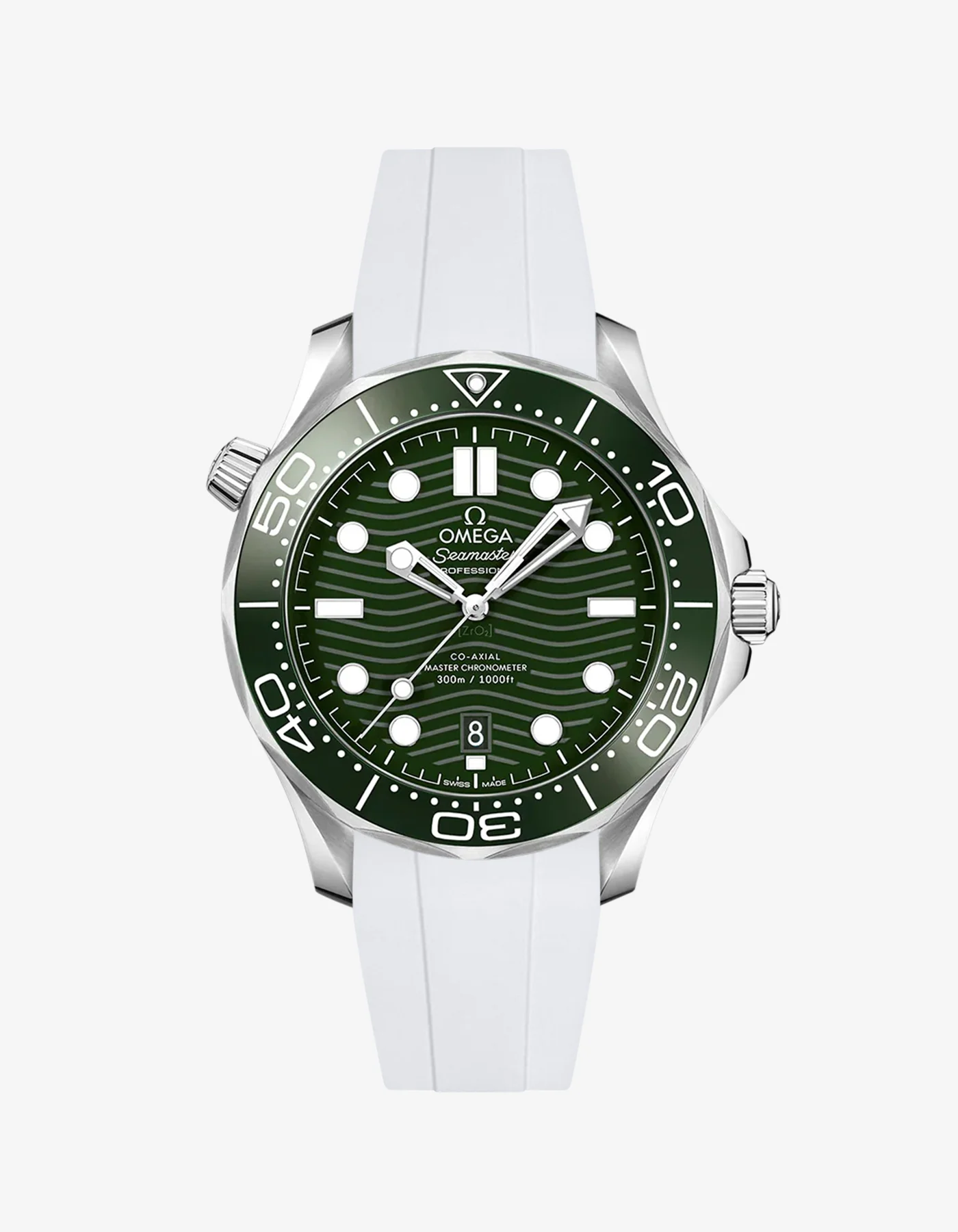 Rubber Strap for Omega Seamaster Diver 300 42mm Green - Image 7