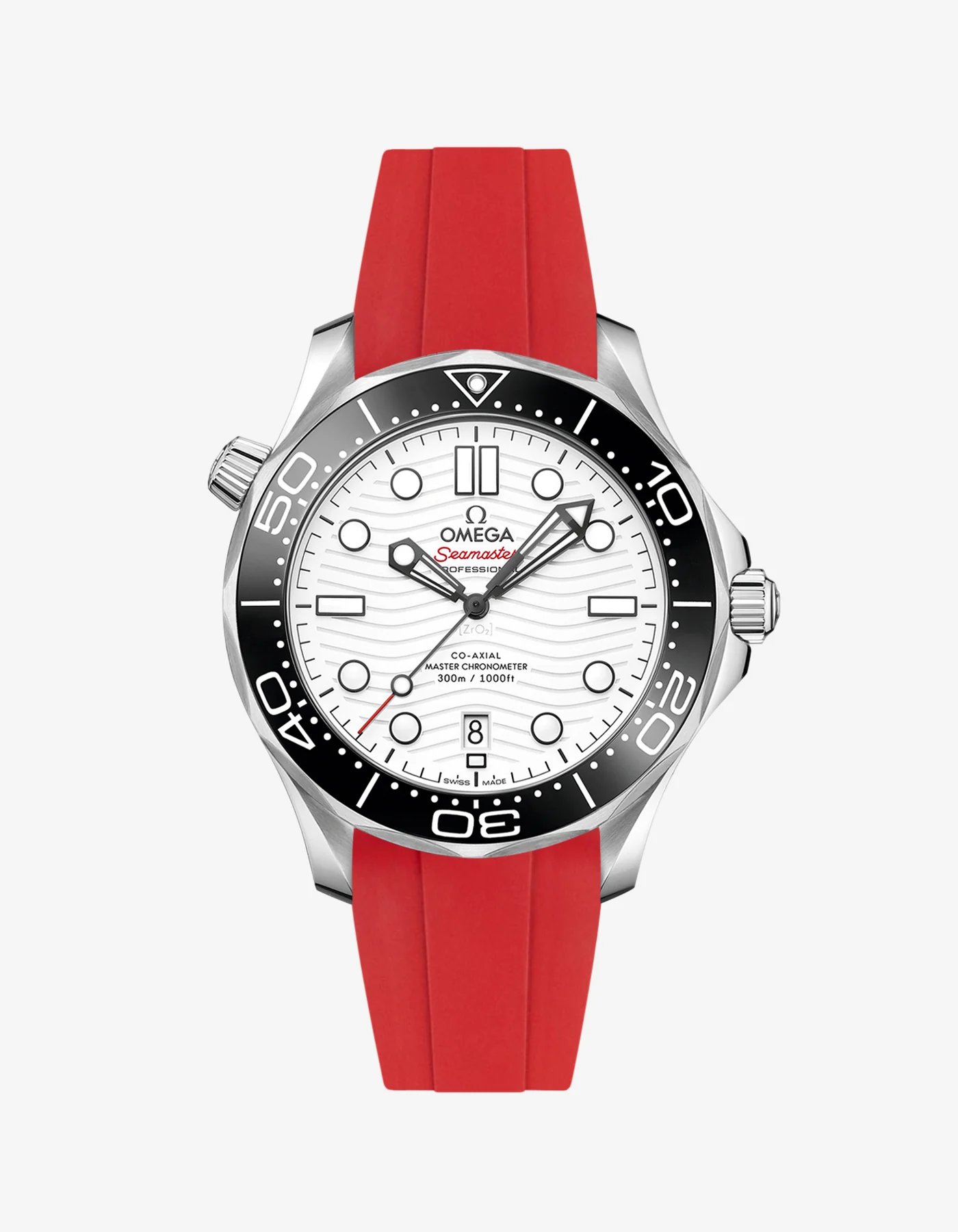 Rubber Strap for Omega Seamaster Diver 300 42mm White - Image 6