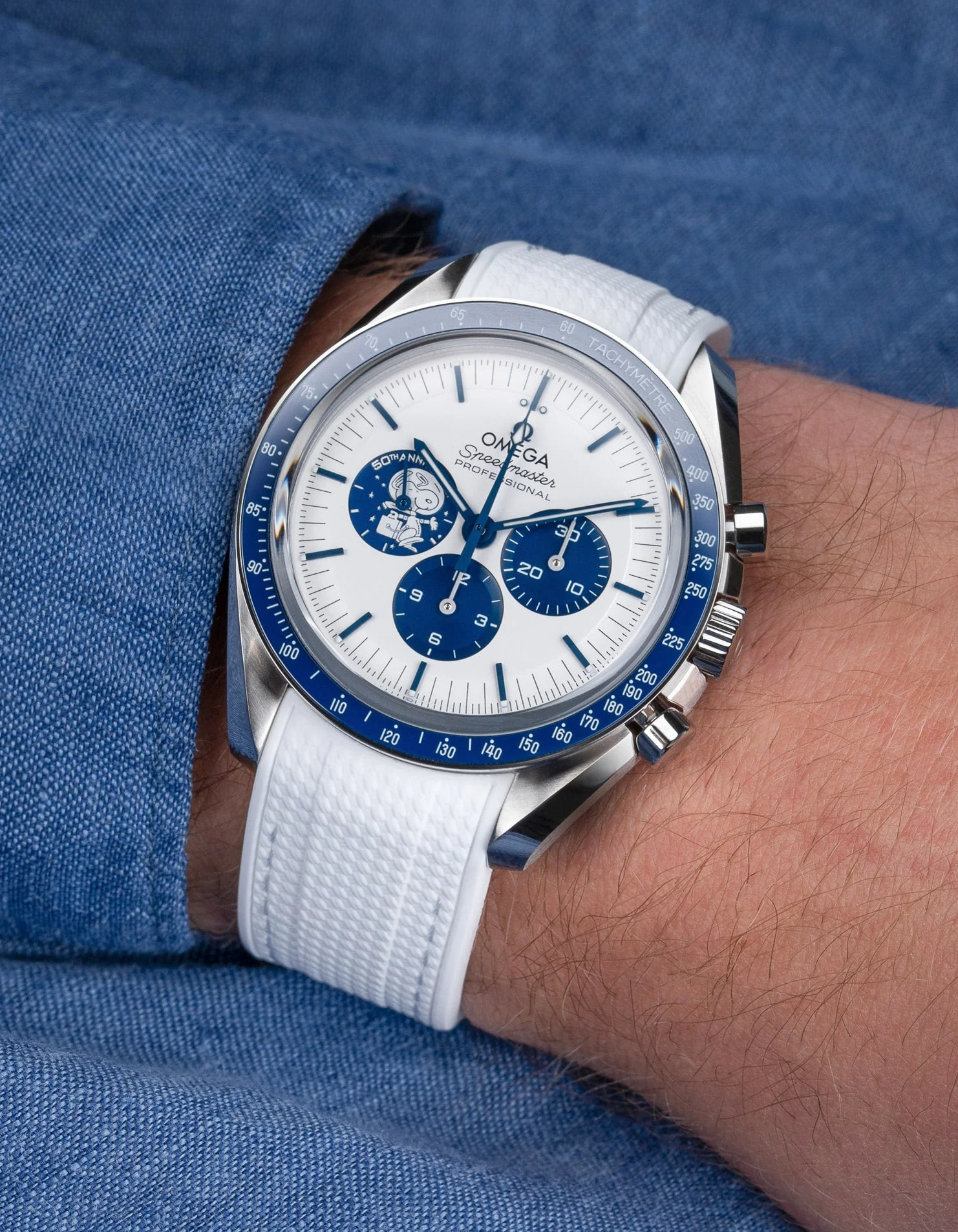 Rubber Strap for Omega Speedmaster “Silver Snoopy Award” - Image 19