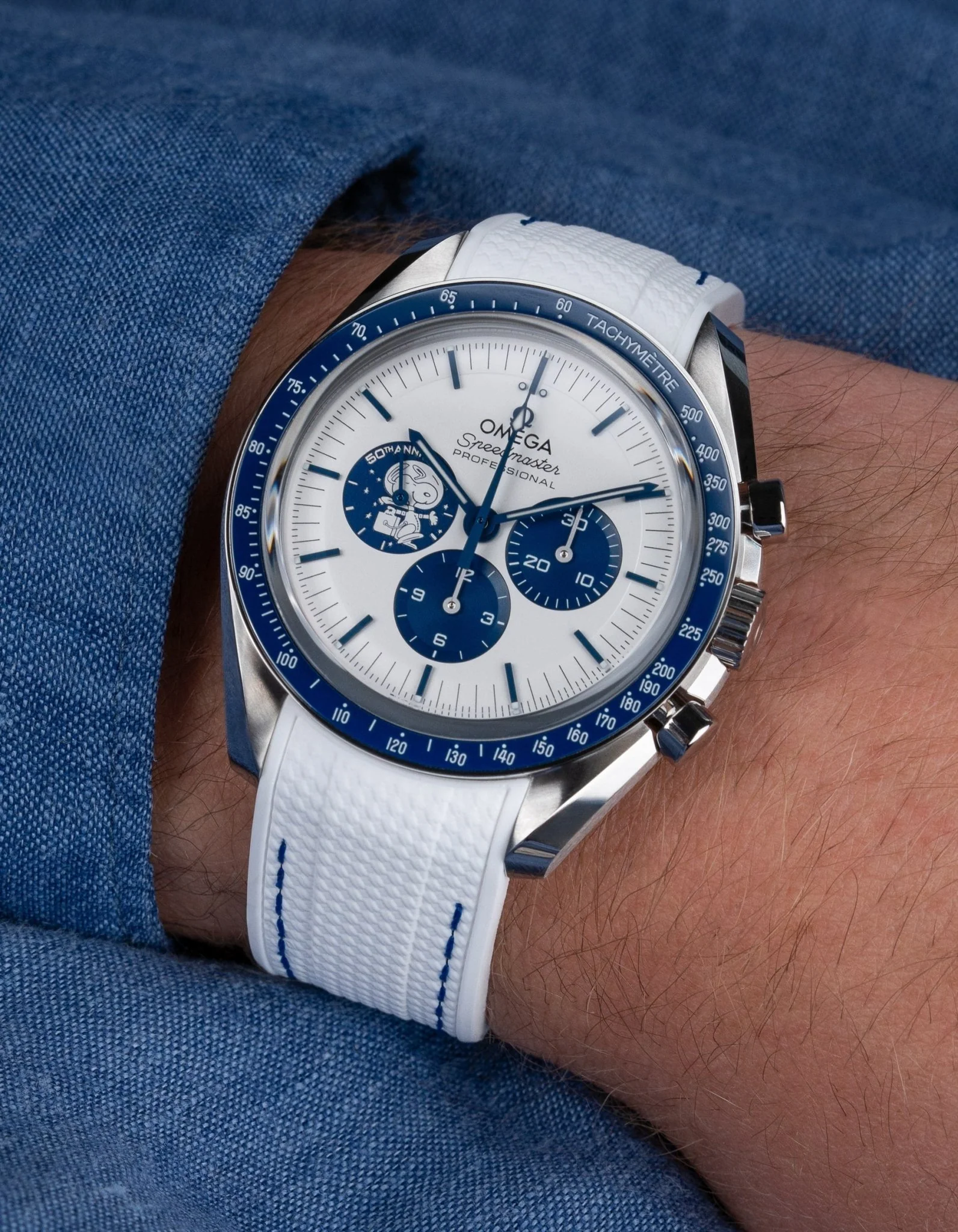 Rubber Strap for Omega Speedmaster “Silver Snoopy Award” - Image 22