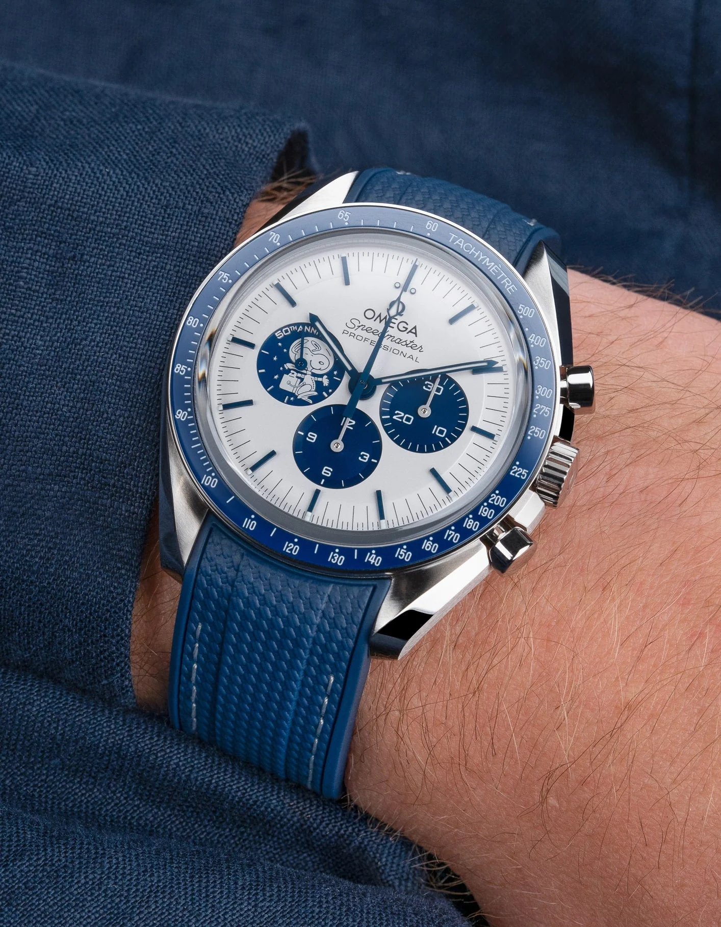 Rubber Strap for Omega Speedmaster “Silver Snoopy Award” - Image 7