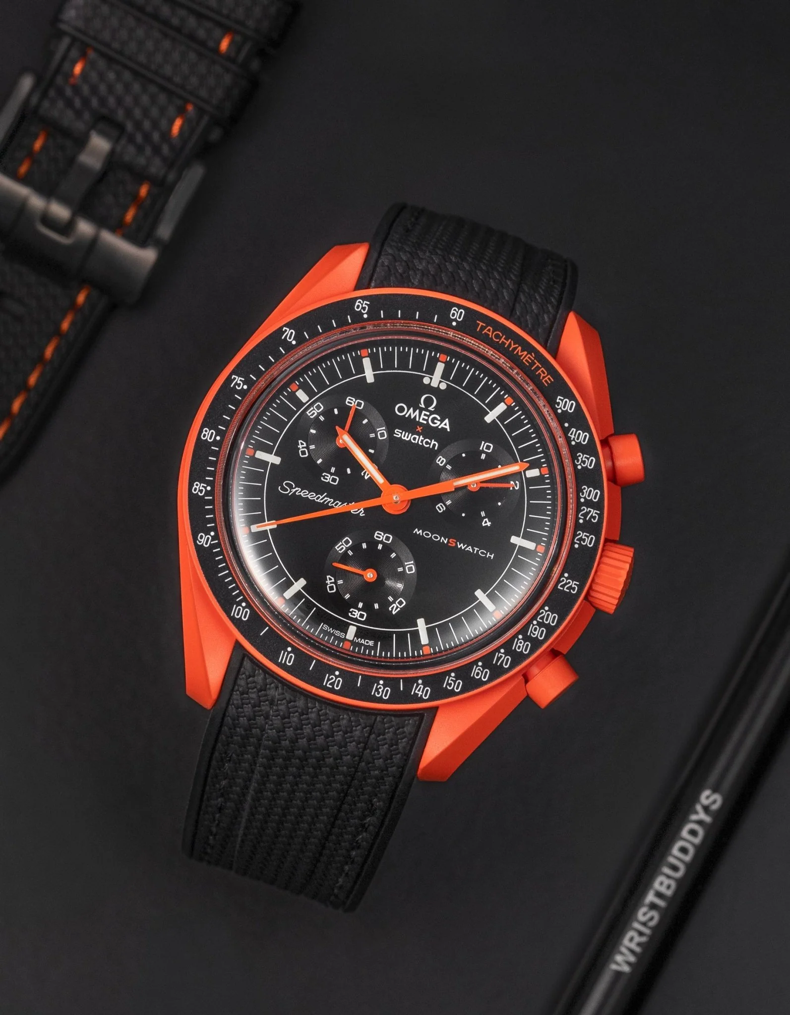Rubber Strap for Omega X Swatch MoonSwatch Mission On Earth - Lava - Image 12