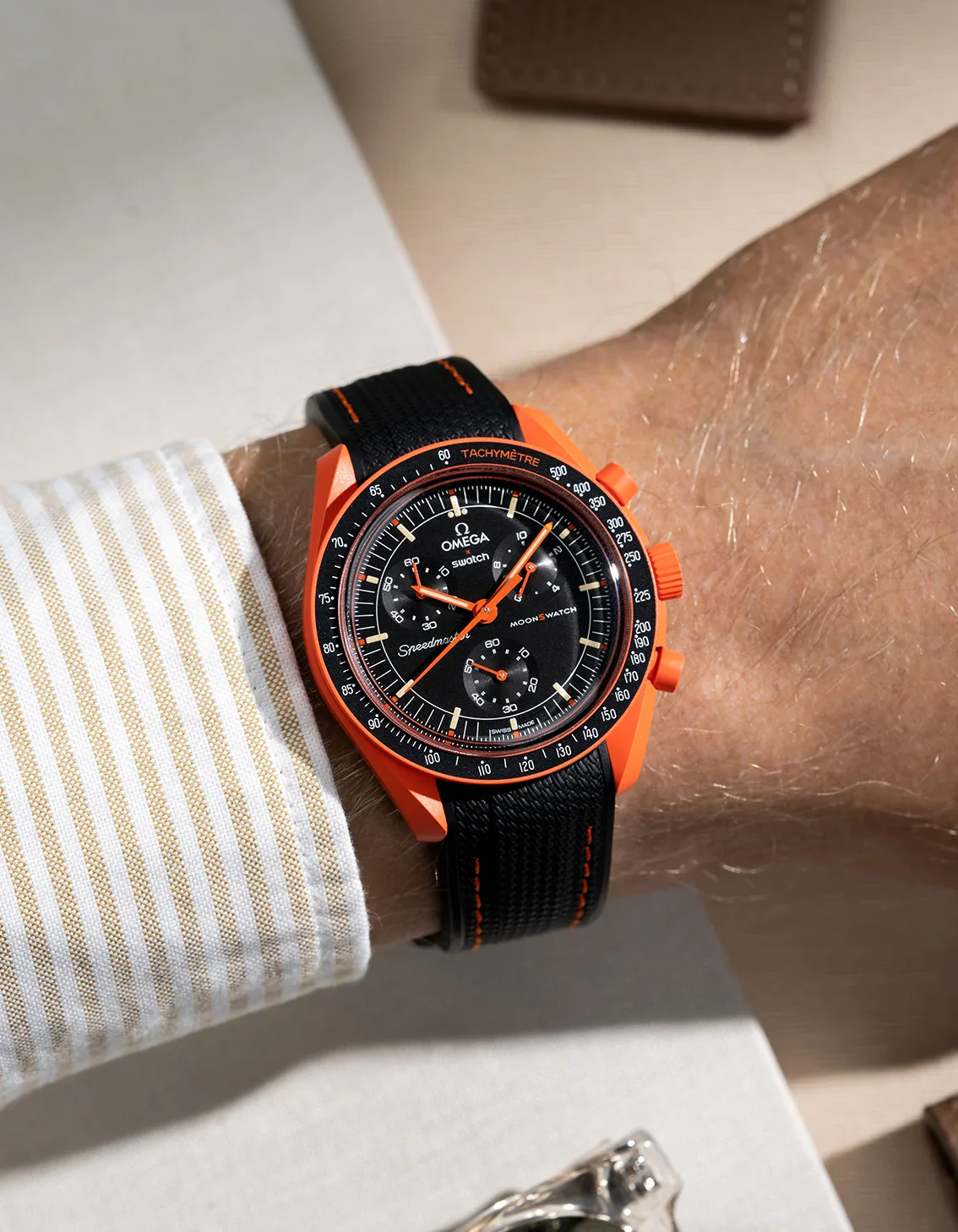 Rubber Strap for Omega X Swatch MoonSwatch Mission On Earth - Lava - Image 2