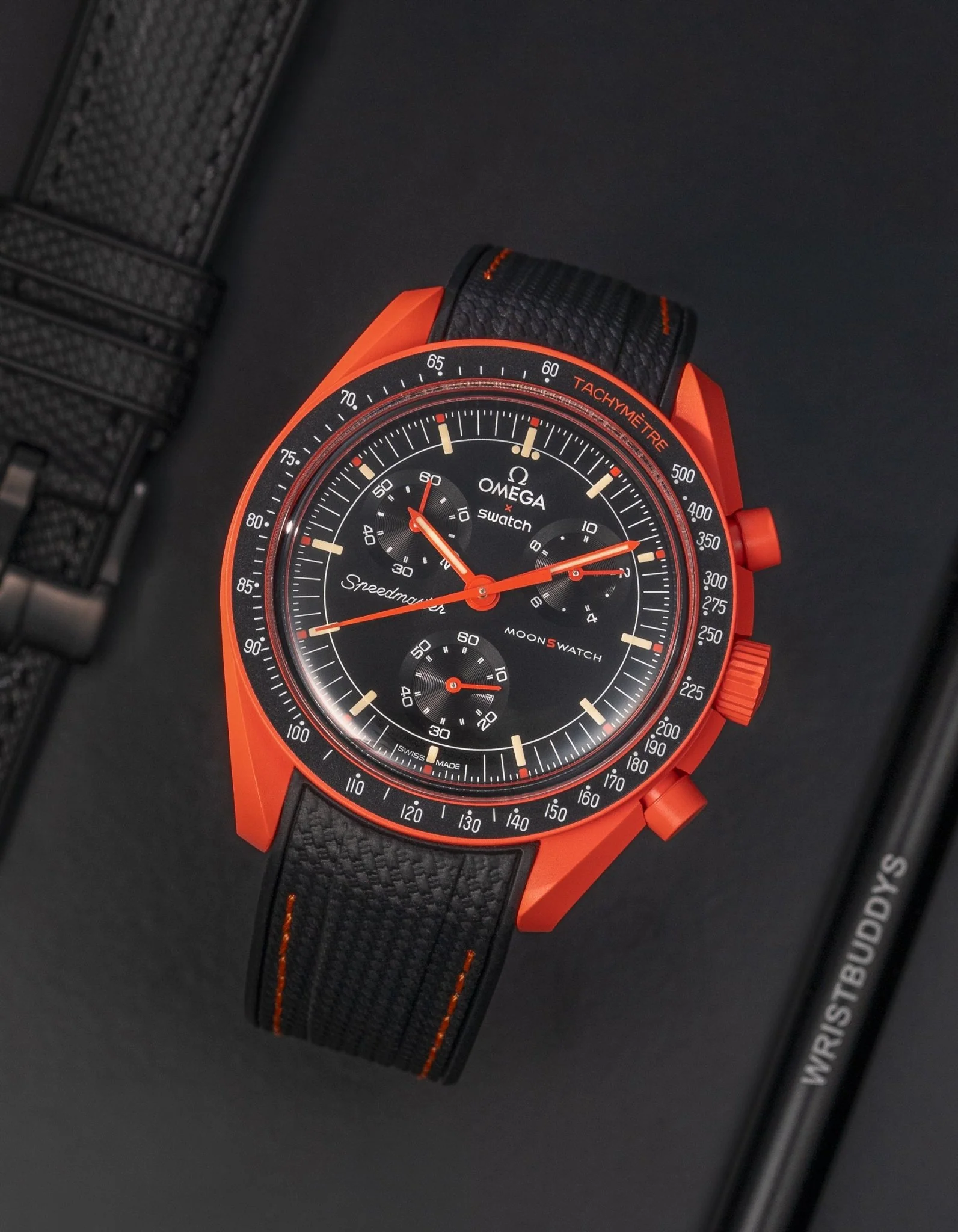 Rubber Strap for Omega X Swatch MoonSwatch Mission On Earth - Lava - Image 3