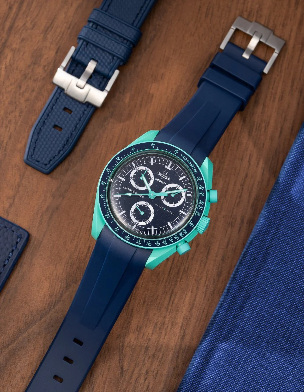 Rubber Strap for Omega X Swatch MoonSwatch Mission On Earth - Polar Lights - Image 11