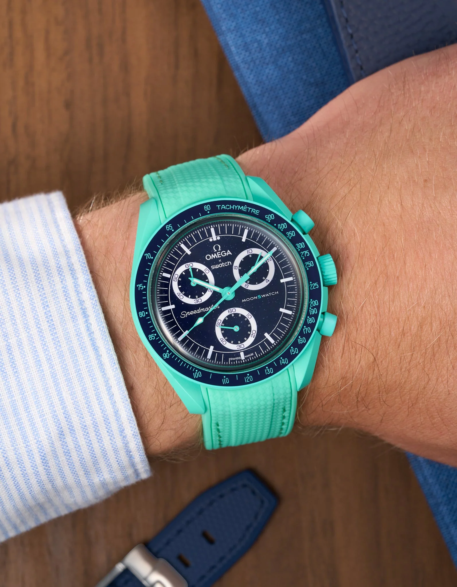 Rubber Strap for Omega X Swatch MoonSwatch Mission On Earth - Polar Lights - Image 6