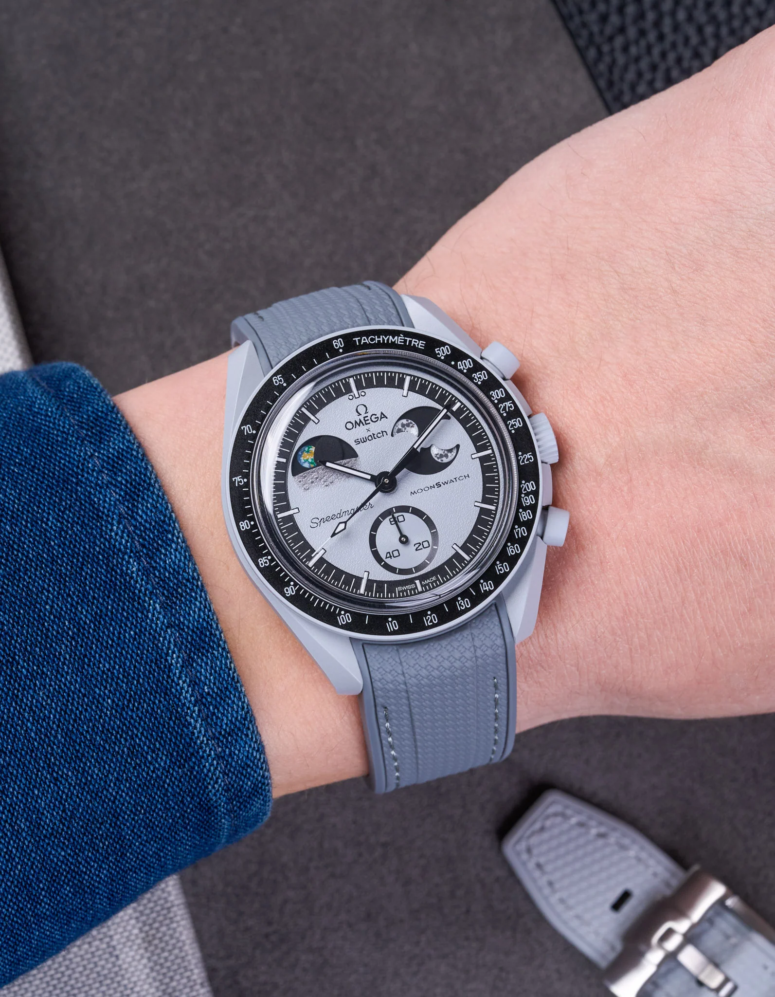 Rubber Strap for Omega X Swatch MoonSwatch Mission To EarthPhase - Image 2