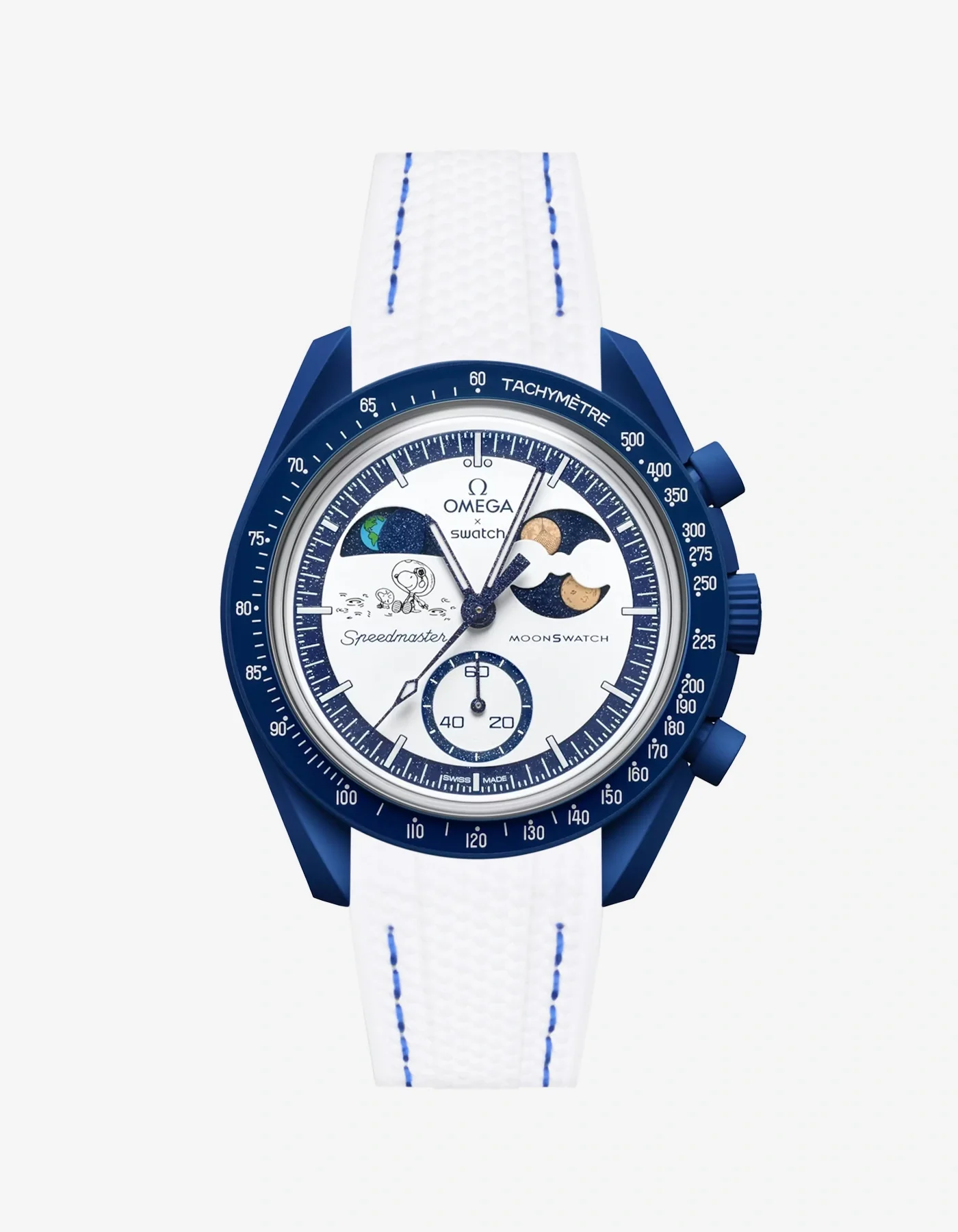 Rubber Strap For Omega x Swatch MoonSwatch Mission To Earthphase - Moonshine Gold - Image 7