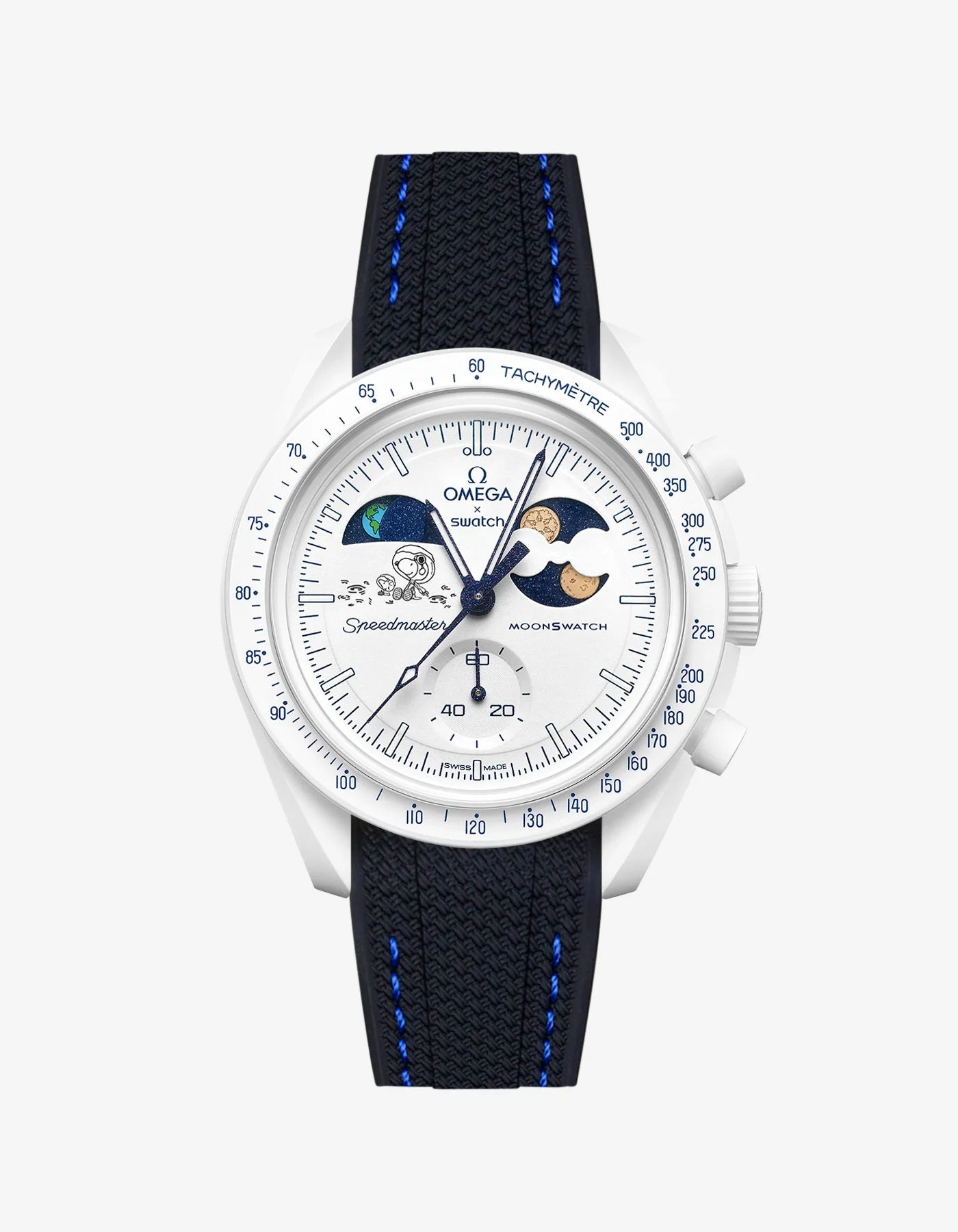 Rubber Strap For Omega x Swatch MoonSwatch Mission To Earthphase - Moonshine Gold Cold Moon - Image 18