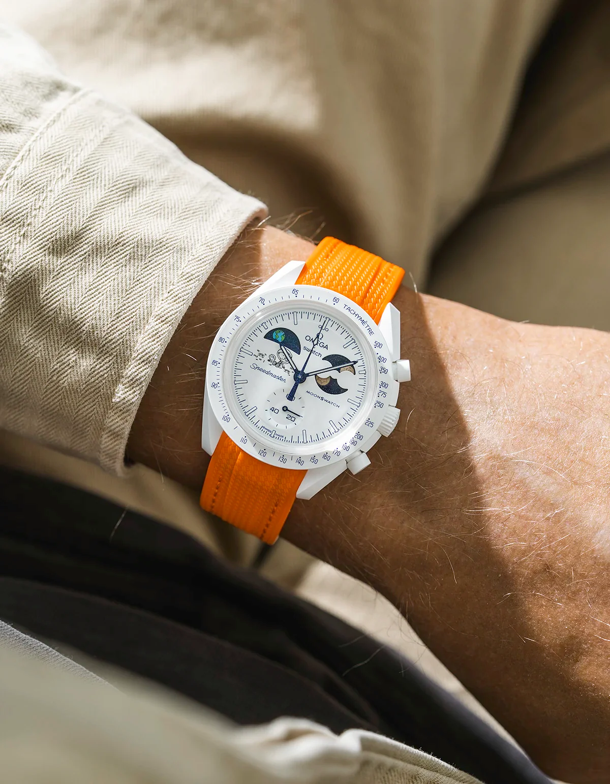 Rubber Strap For Omega x Swatch MoonSwatch Mission To Earthphase - Moonshine Gold Cold Moon - Image 26