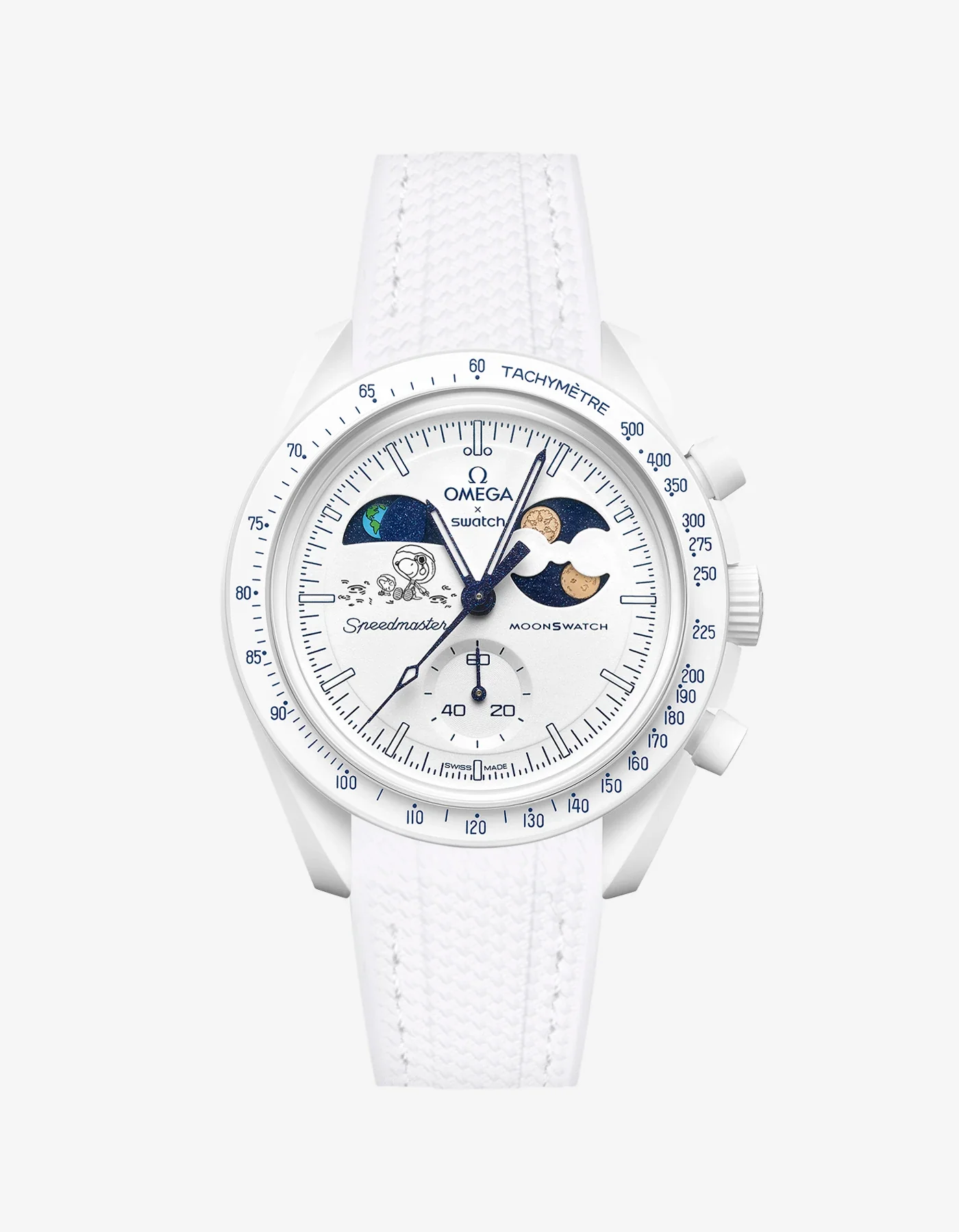 Rubber Strap For Omega x Swatch MoonSwatch Mission To Earthphase - Moonshine Gold Cold Moon - Image 4
