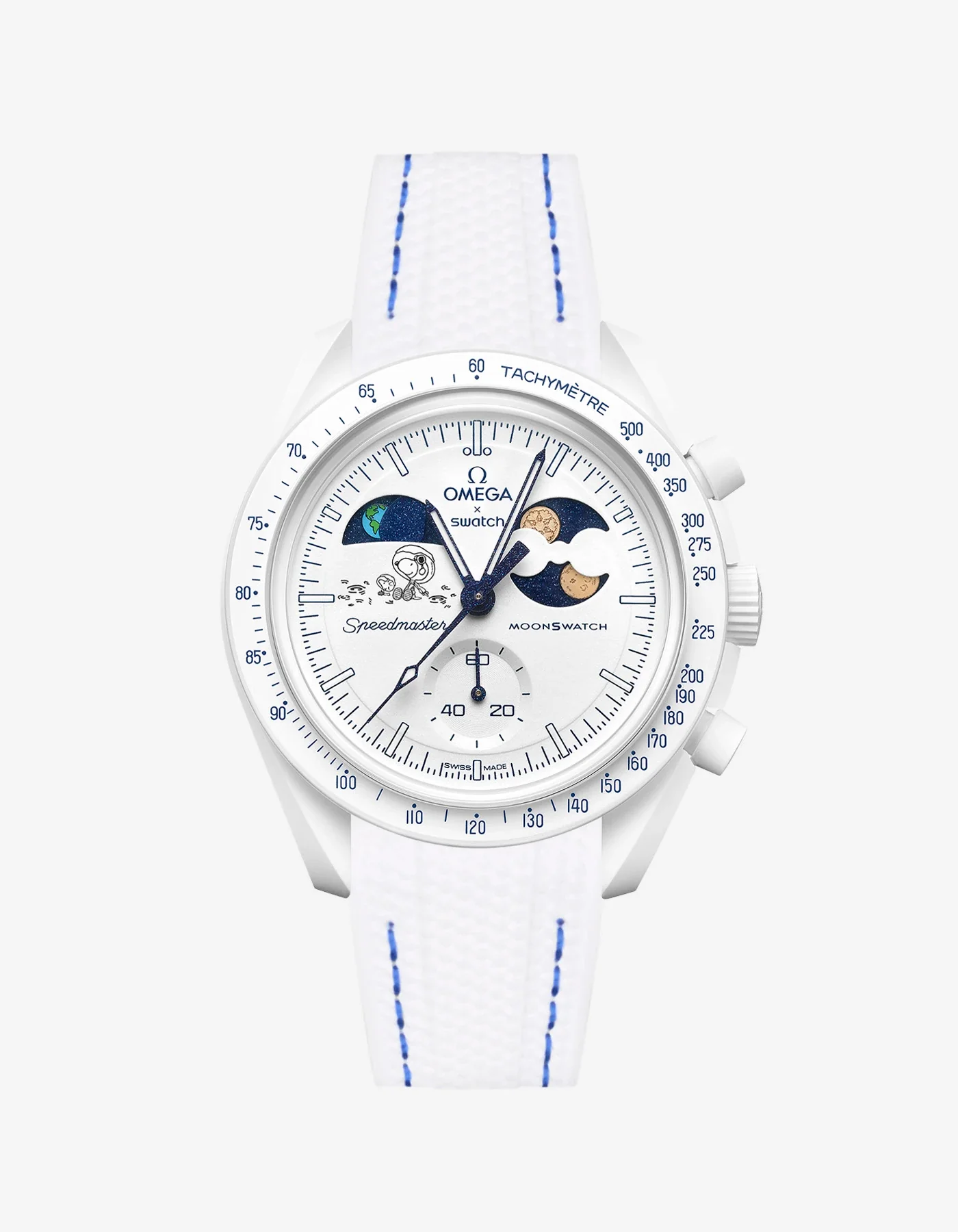 Rubber Strap For Omega x Swatch MoonSwatch Mission To Earthphase - Moonshine Gold Cold Moon - Image 7