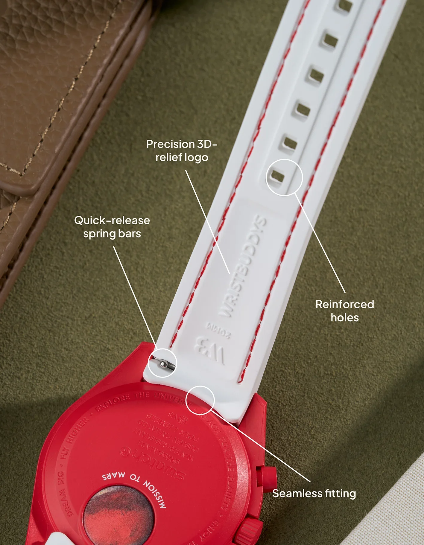 Rubber Strap for Omega X Swatch MoonSwatch Mission to Mars - Image 14