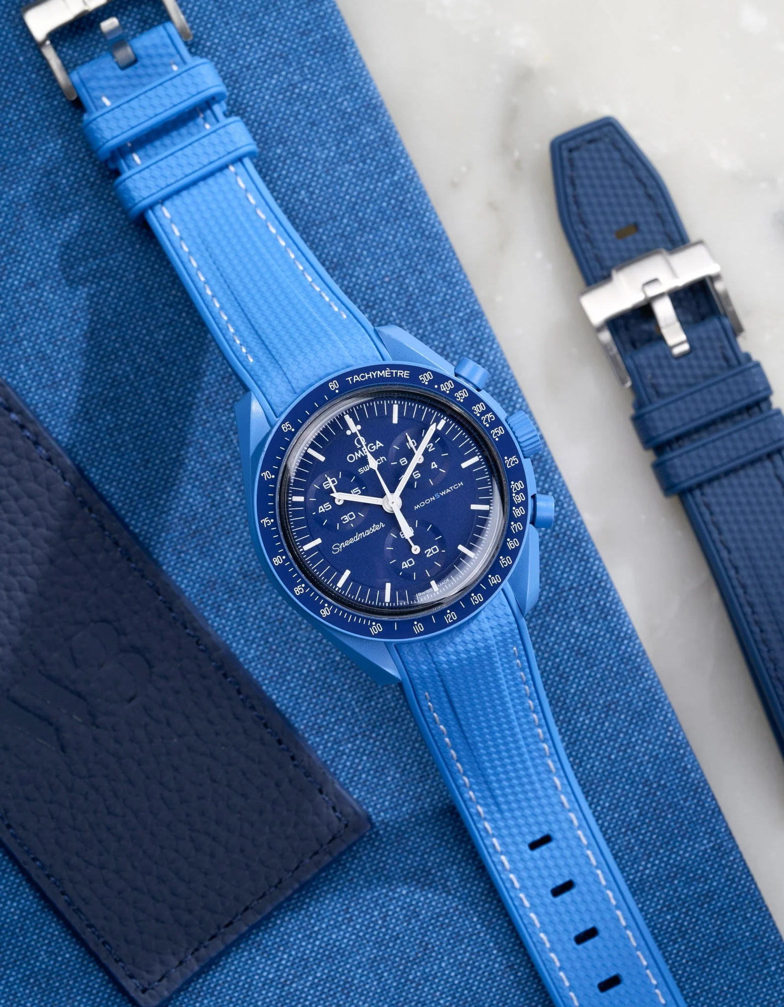 Rubber Strap for Omega X Swatch MoonSwatch Mission to Neptune - Image 3