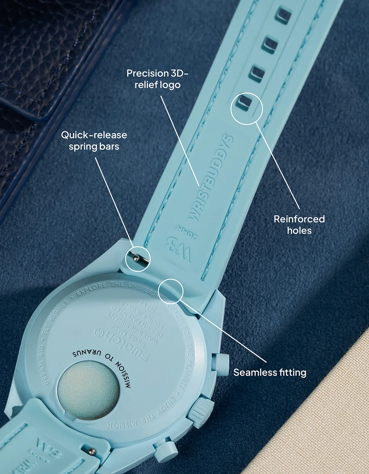 Rubber Strap for Omega X Swatch MoonSwatch Mission to The Moonphase - Image 32