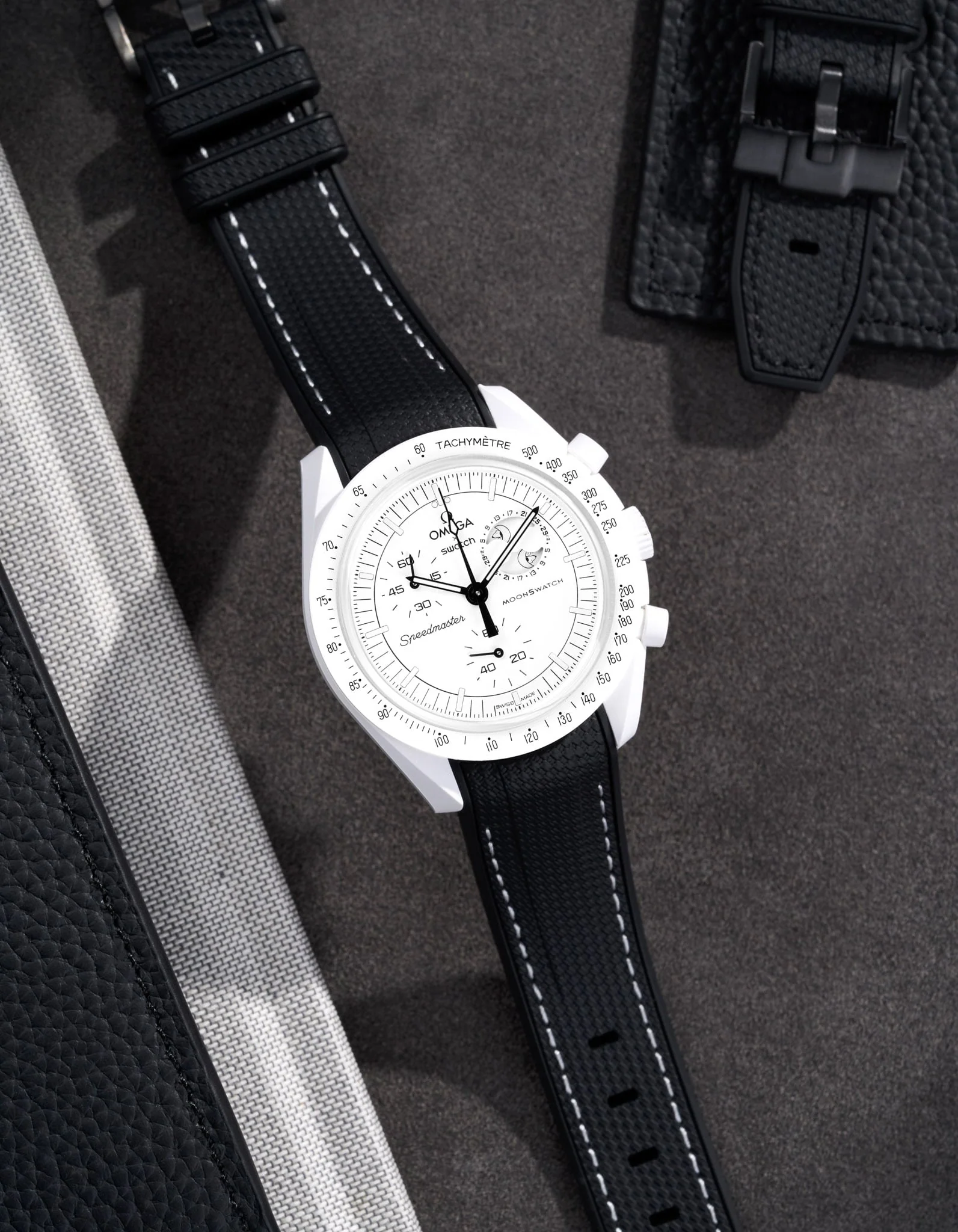 Rubber Strap for Omega X Swatch MoonSwatch Mission to The Moonphase - Image 8