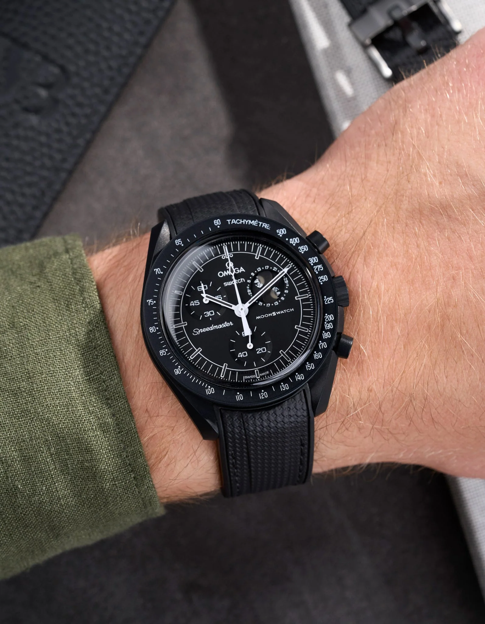 Rubber Strap for Omega X Swatch MoonSwatch Mission to The Moonphase - New Moon - Image 2