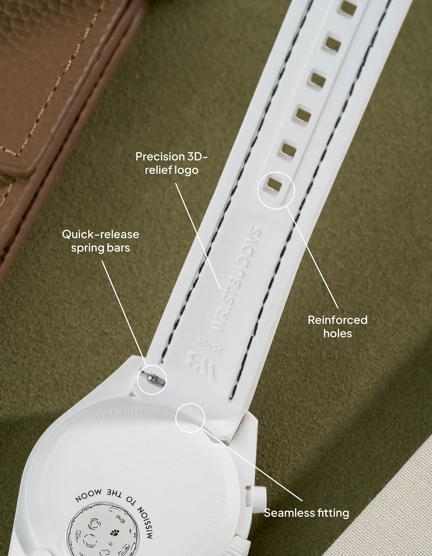 Rubber Strap for Omega X Swatch MoonSwatch Mission to The Moonphase - New Moon - Image 20