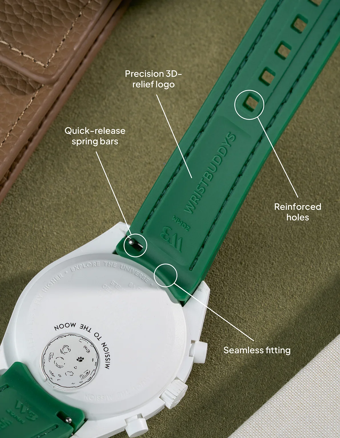 Rubber Strap for Omega X Swatch MoonSwatch Mission to The Moonphase - New Moon - Image 26