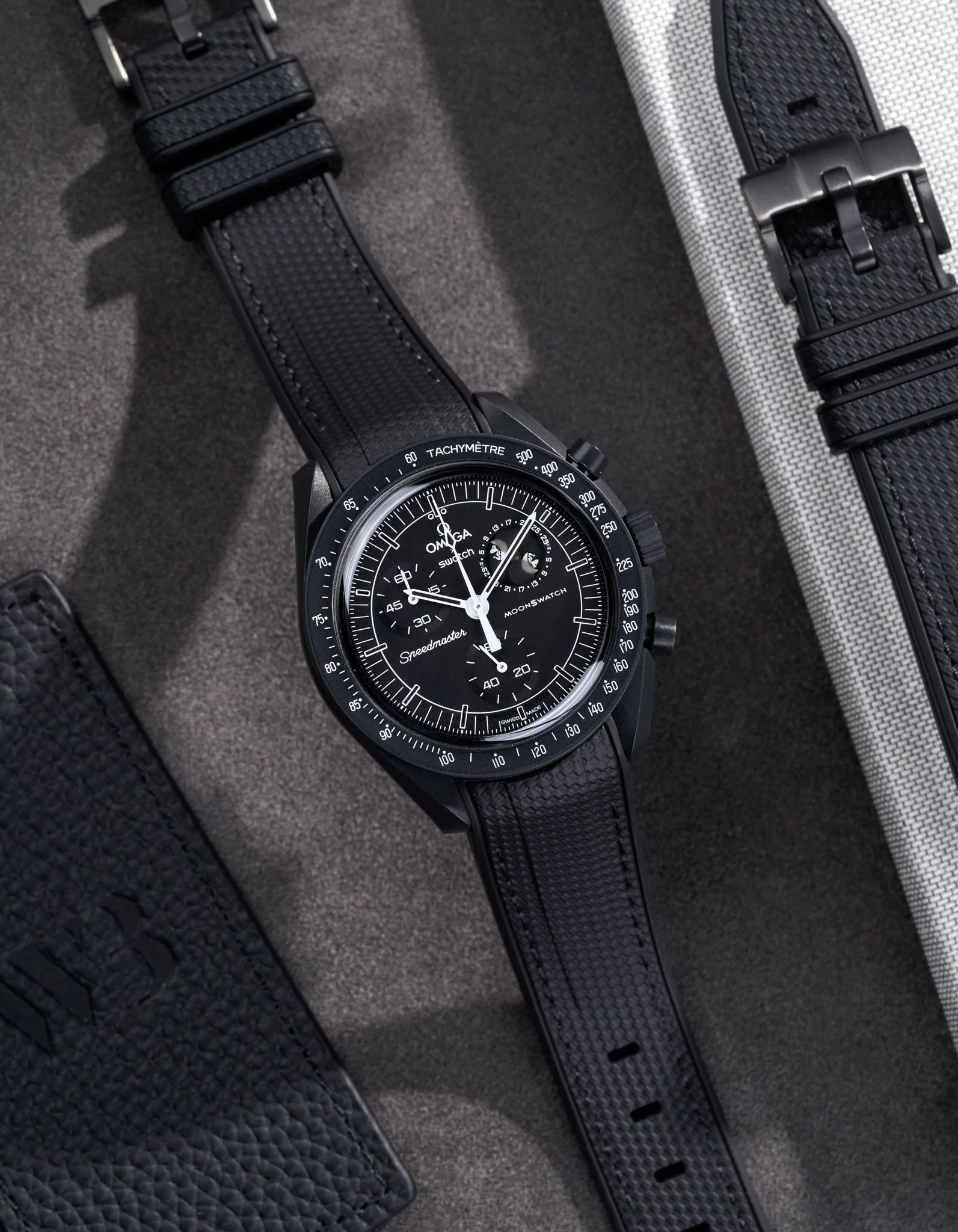 Rubber Strap for Omega X Swatch MoonSwatch Mission to The Moonphase - New Moon - Image 3