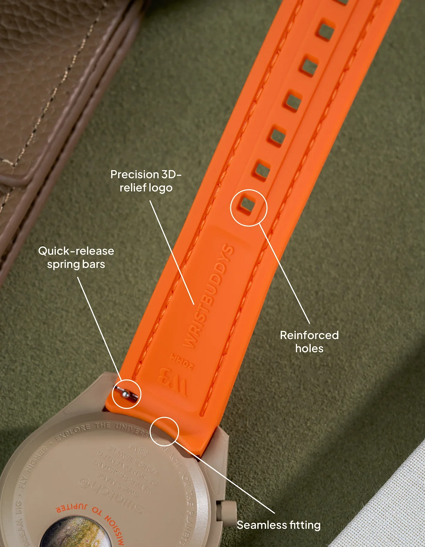 Rubber Strap for Omega X Swatch MoonSwatch Mission to The Moonphase - New Moon - Image 31