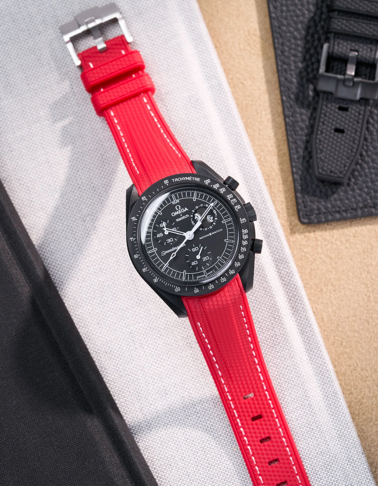 Rubber Strap for Omega X Swatch MoonSwatch Mission to The Moonphase - New Moon - Image 49