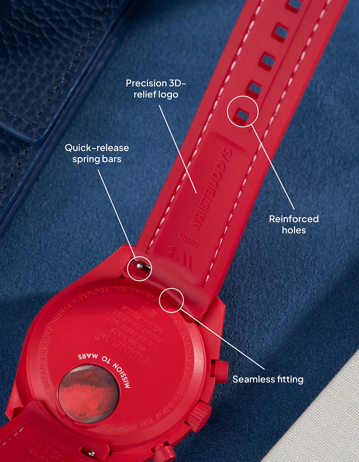 Rubber Strap for Omega X Swatch MoonSwatch Mission to The Moonphase - New Moon - Image 50