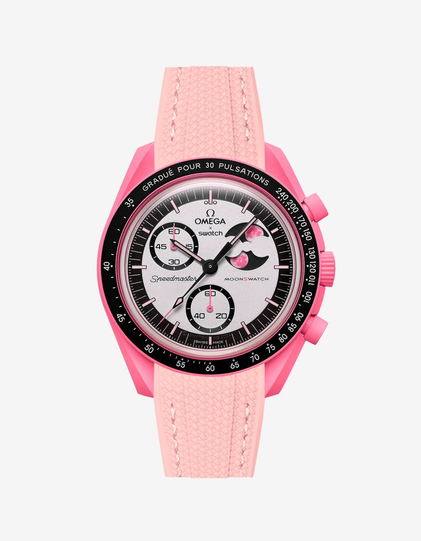 Rubber Strap for Omega X Swatch MoonSwatch Mission to The Pink Moonphase - Image 12