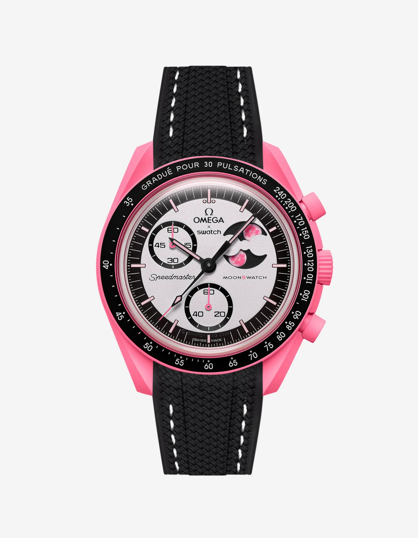 Rubber Strap for Omega X Swatch MoonSwatch Mission to The Pink Moonphase - Image 16