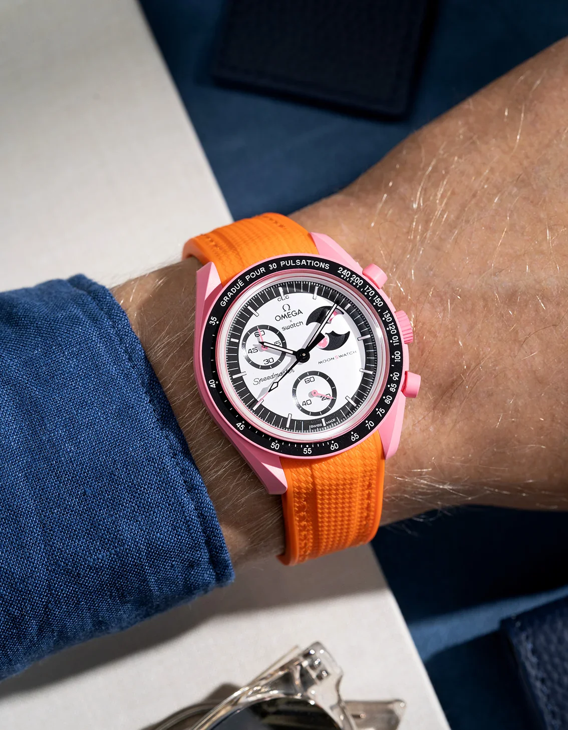 Rubber Strap for Omega X Swatch MoonSwatch Mission to The Pink Moonphase - Image 21