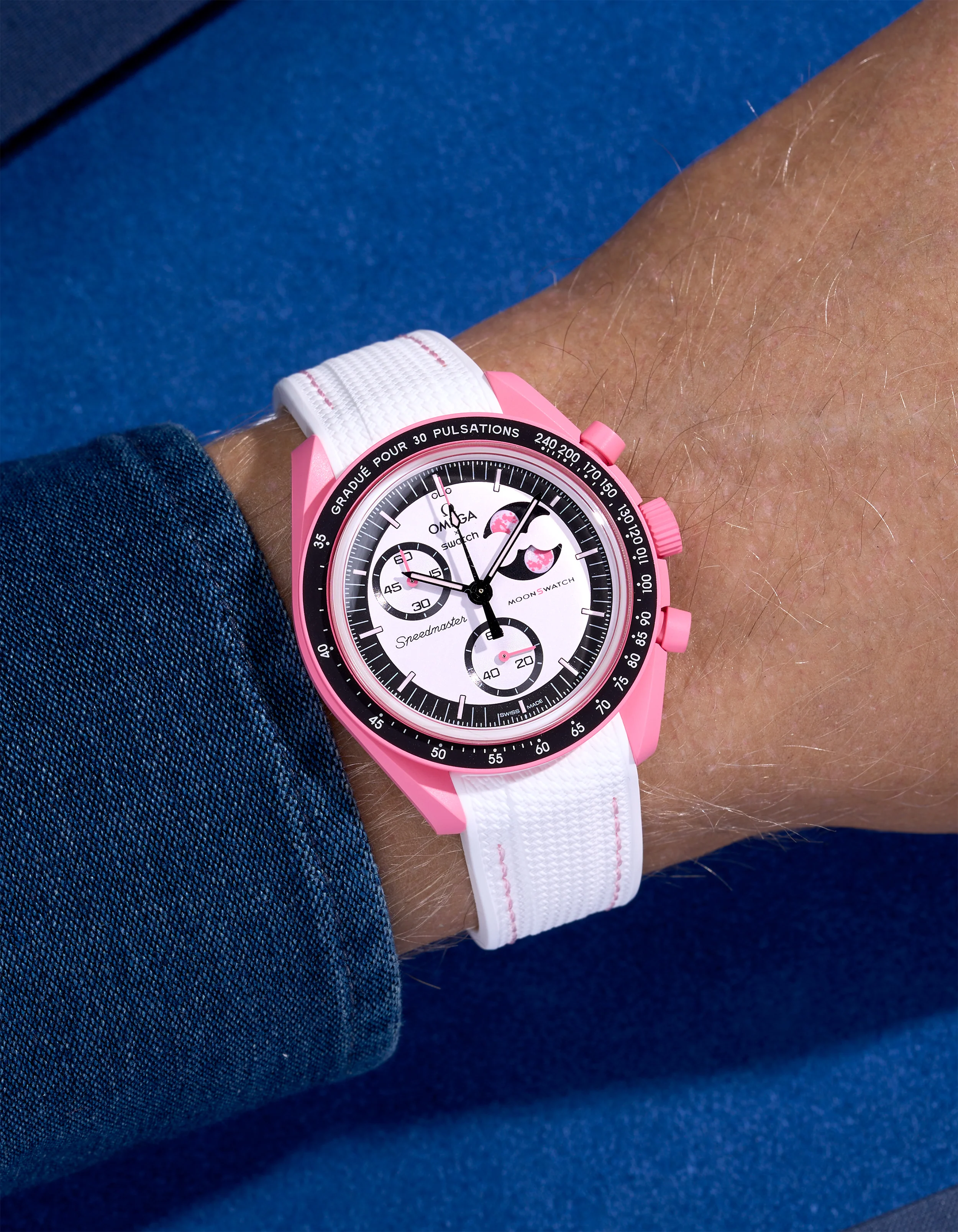 Rubber Strap for Omega X Swatch MoonSwatch Mission to The Pink Moonphase - Image 25