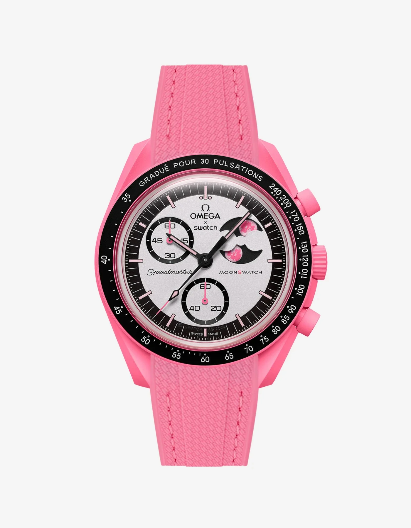 Rubber Strap for Omega X Swatch MoonSwatch Mission to The Pink Moonphase - Image 5