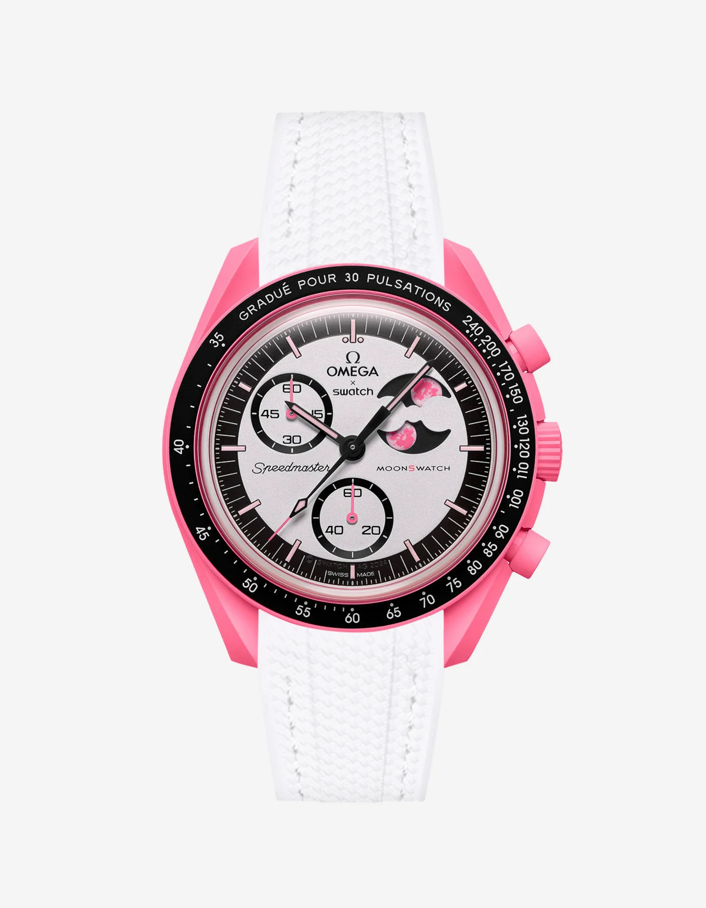 Rubber Strap for Omega X Swatch MoonSwatch Mission to The Pink Moonphase - Image 8