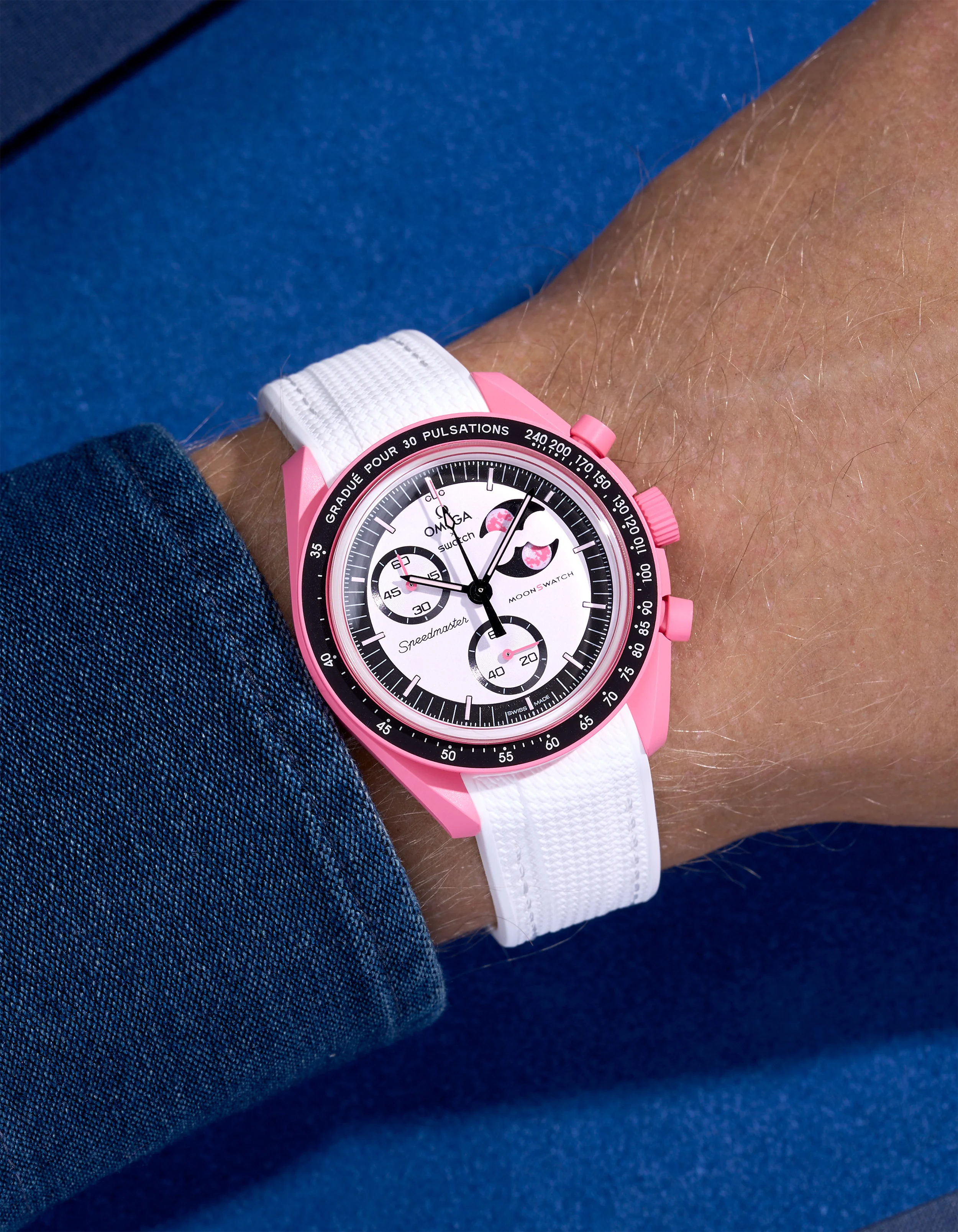 Rubber Strap for Omega X Swatch MoonSwatch Mission to The Pink Moonphase - Image 9