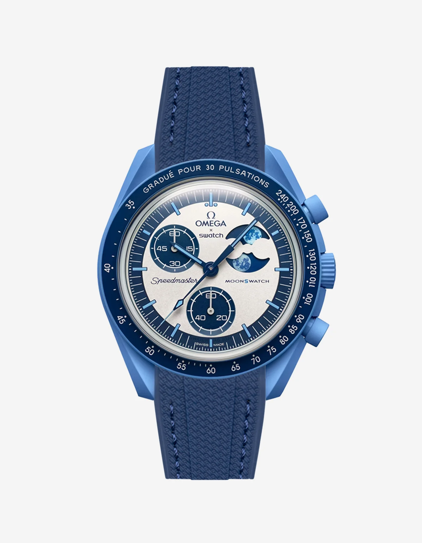 Rubber Strap for Omega X Swatch MoonSwatch Mission to the Super Blue Moonphase