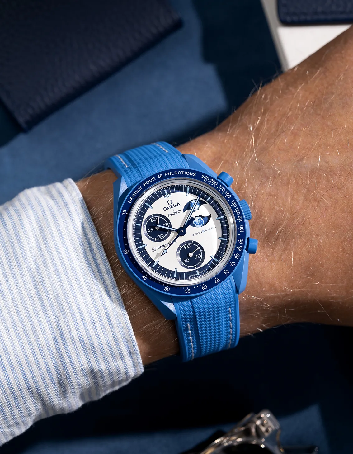 Rubber Strap for Omega X Swatch MoonSwatch Mission to the Super Blue Moonphase - Image 12