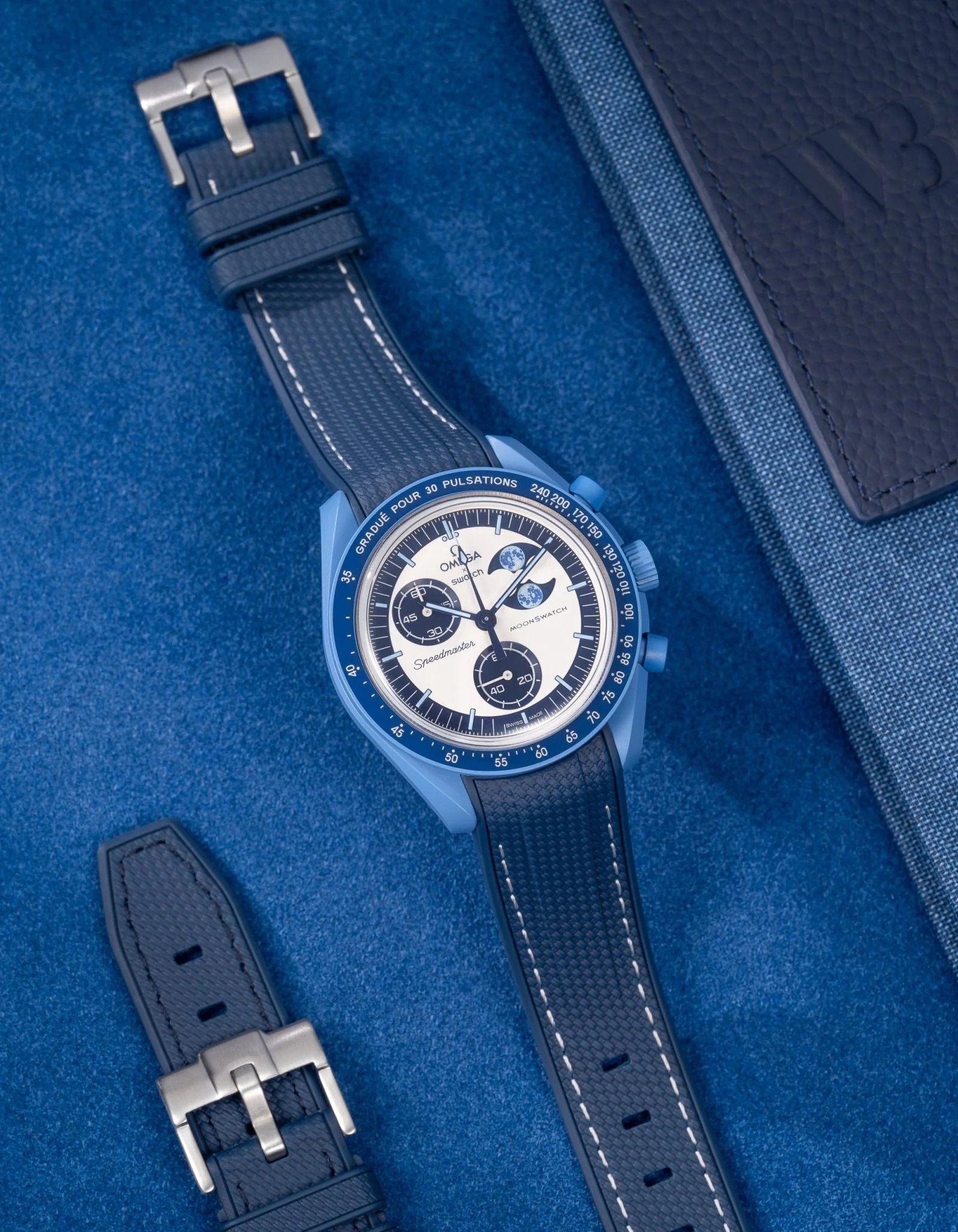 Rubber Strap for Omega X Swatch MoonSwatch Mission to the Super Blue Moonphase - Image 18